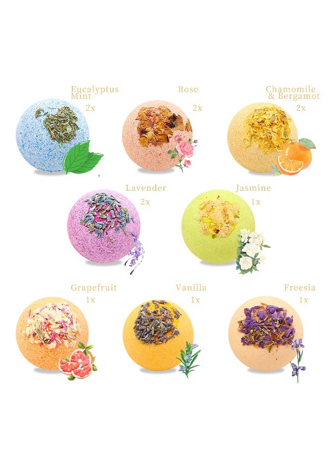 Natural Handmade Bath Salt Balls Gift Set, 12 PCS Organic & Natural Bubble and Floating Spa Kit, Moisturizing Dry Skin, Stress Relief, Bubble Bath, Perfect Care Relaxing Spa Gifts for Women, Men & Kids ﻿ - Image 2